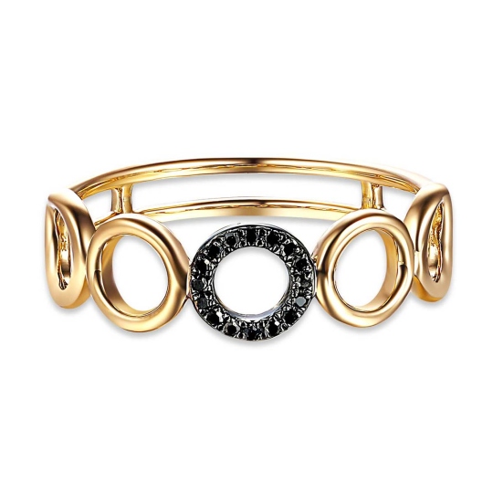 Pierścionek z czarnymi diamentami (R75325 Y BD): 14