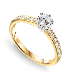 Pierścionek z diamentami (R58831 YW 0,30ct): 22 - zdjęcie: 2