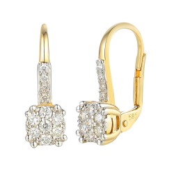 Kolczyki z diamentami (E82706 Y P) - zdjęcie: 2