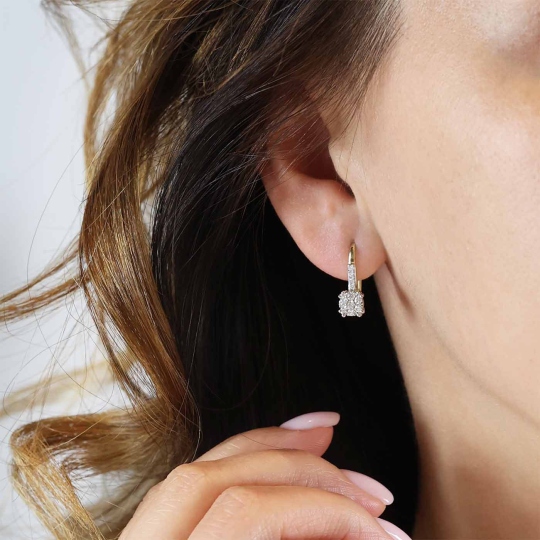 Kolczyki z diamentami (E82706 Y P)