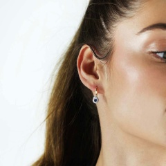 Kolczyki z szafirami i diamentami (E87498 YW P SA)