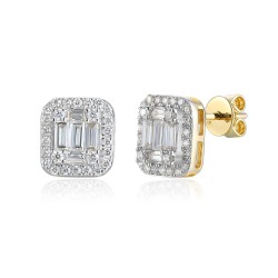 Kolczyki z diamentami (E80432 Y S) - zdjęcie: 2