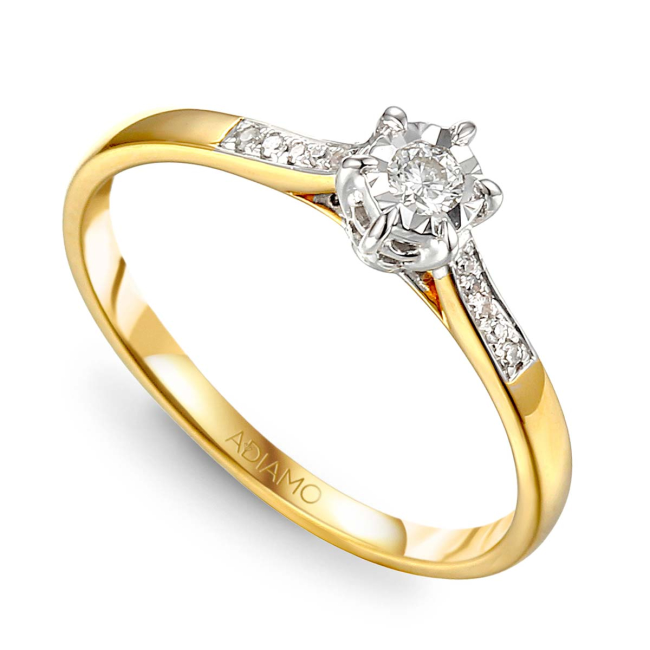 Pierścionek z diamentami (R63572 YW): 7