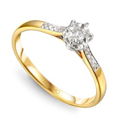 Pierścionek z diamentami (R63572 YW): 7 - zdjęcie: 2