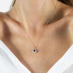 Zawieszka z szafirem i diamentami (P87500 YW SA) - zdjęcie: 3