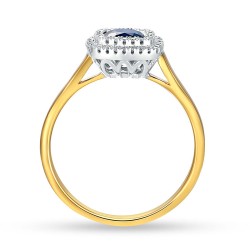 Pierścionek z szafirem i diamentami (R87500 YW SA): 7 - zdjęcie: 5