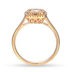 Pierścionek z morganitem i diamentami (R87500 R MR)