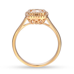 Pierścionek z morganitem i diamentami (R87500 R MR): 8 - zdjęcie: 3