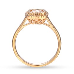 Pierścionek z morganitem i diamentami (R87500 R MR): 13 - zdjęcie: 5