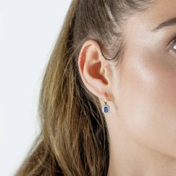 Kolczyki z szafirami i diamentami (E87499 YW P SA) - zdjęcie: 3