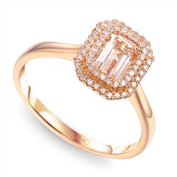 Pierścionek z morganitem i diamentami (R87499 R MR): 14 - zdjęcie: 2