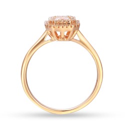 Pierścionek z morganitem i diamentami (R87499 R MR): 14 - zdjęcie: 5