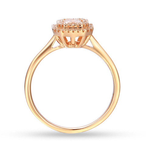 Pierścionek z morganitem i diamentami (R87499 R MR)
