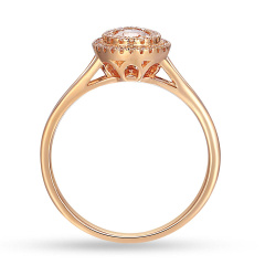 Pierścionek z morganitem i diamentami (R87498 R MR)