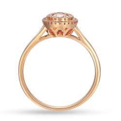 Pierścionek z morganitem i diamentami (R87498 R MR): 7 - zdjęcie: 5