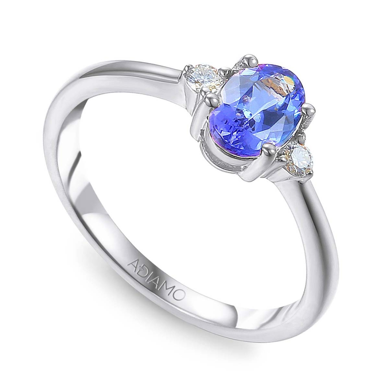 Pierścionek z tanzanitem i diamentami (R37303 W T): 14