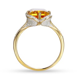 Pierścionek z cytrynem i diamentami (R89888 Y CT): 7 - zdjęcie: 5