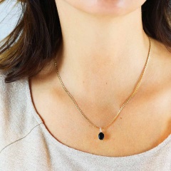 Zawieszka z czarnym agatem i diamentami (P86614 Y BAG)