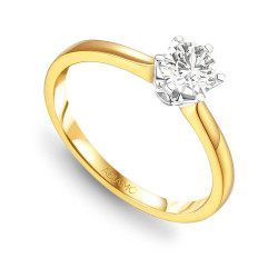 Pierścionek z diamentem (R39803 YW 0,50ct): 7 - zdjęcie: 2