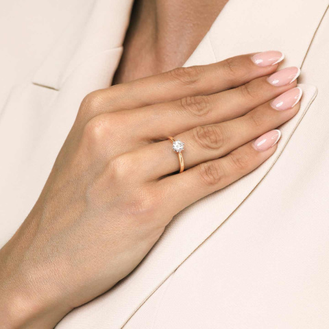 Pierścionek z diamentem (R39803 YW 0,50ct)