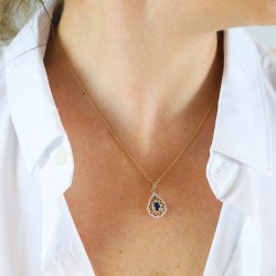 Zawieszka z szafirem i diamentami (P86862 Y SA) - zdjęcie: 3