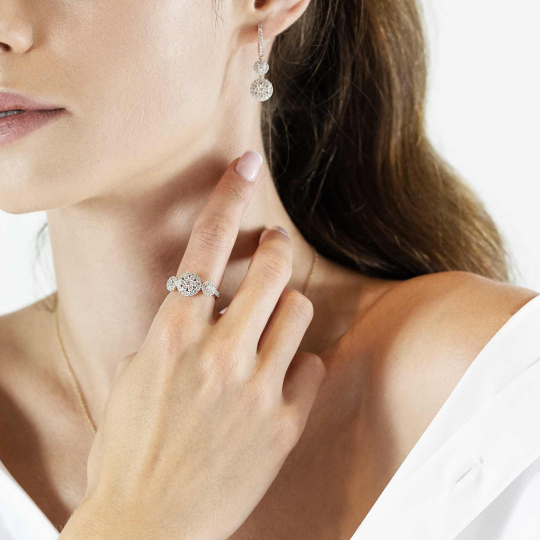 Pierścionek z diamentami (R86965 W): 8