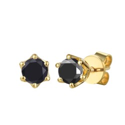 Kolczyki z czarnymi diamentami (E34280 Y S BD 1,00ct) - zdjęcie: 2