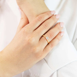 Pierścionek z diamentem (R58829 YW 0,50ct): 7 - zdjęcie: 3