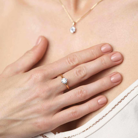 Pierścionek z diamentem (R58829 Y 1,00ct)