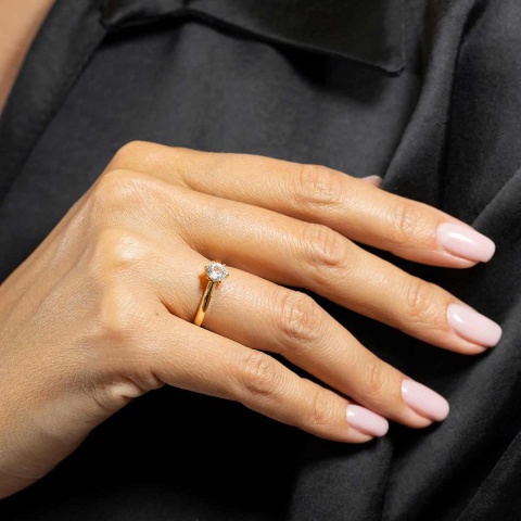 Pierścionek z diamentem (R58829 Y 0,50ct)