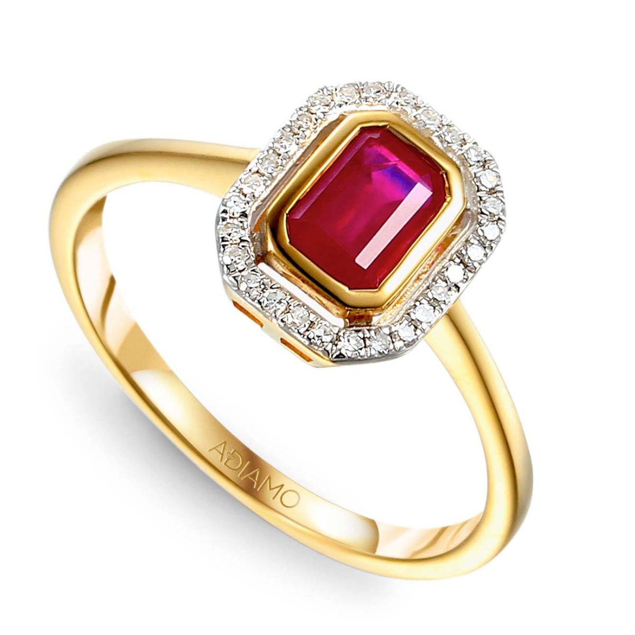 Pierścionek z rubinem i diamentami (R36151 Y RU): 8