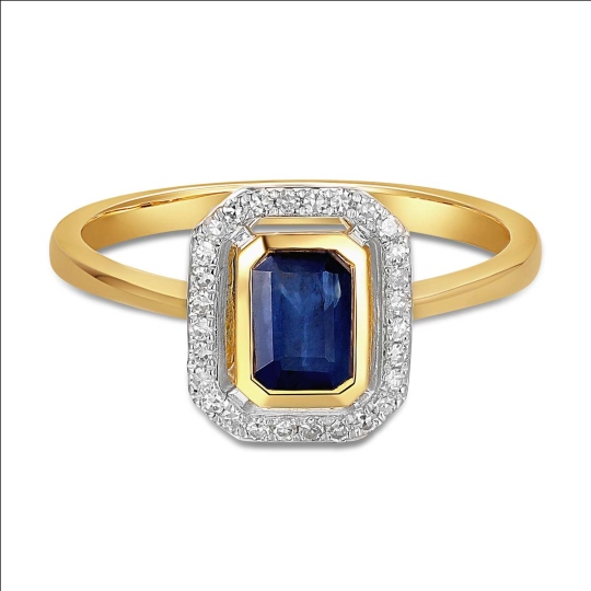 Pierścionek z szafirem i diamentami (R36151 Y SA): 8