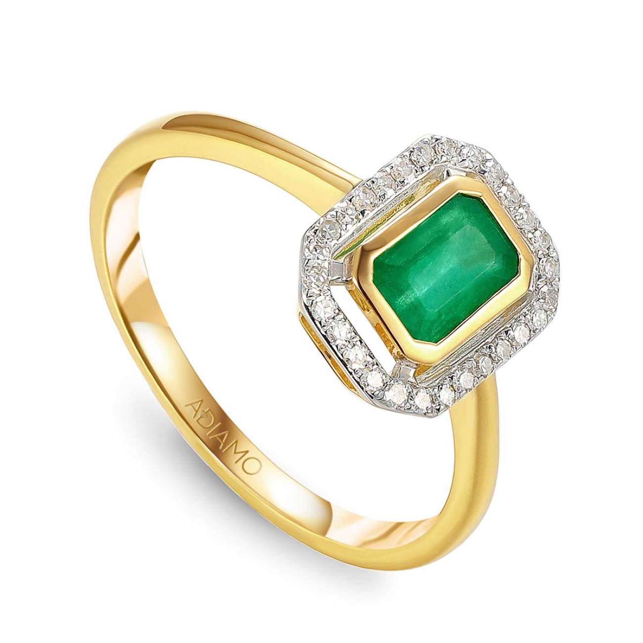 Pierścionek ze szmaragdem i diamentami (R36151 Y EM): 8