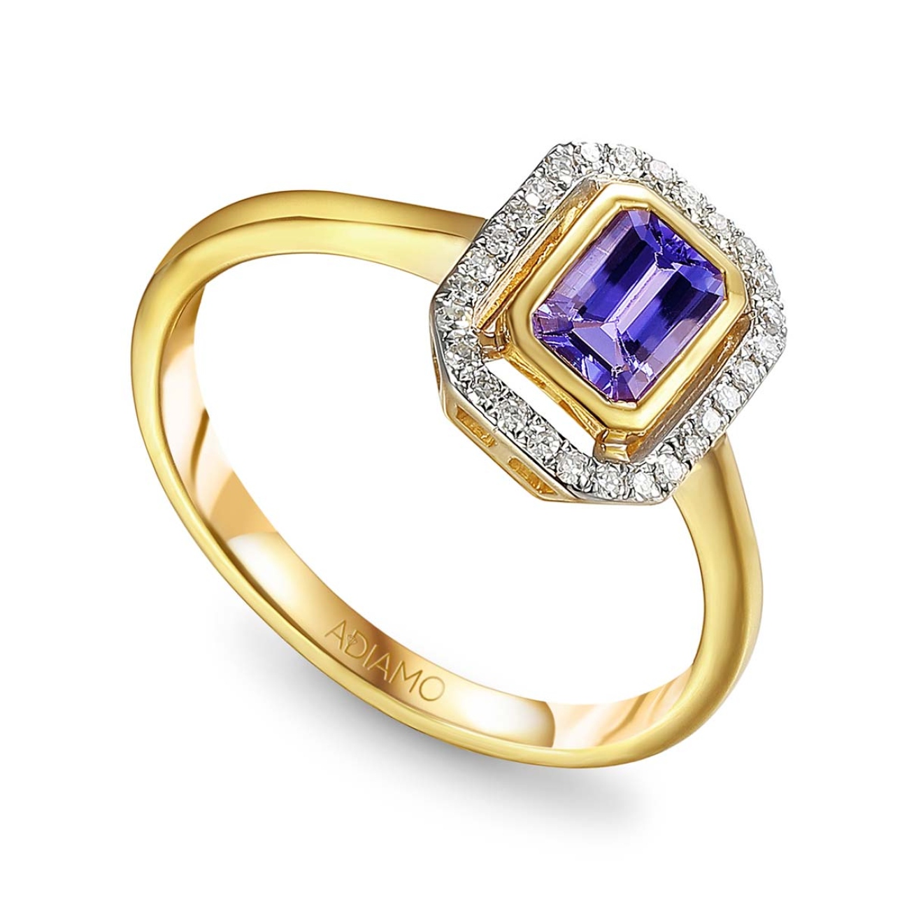 Pierścionek z tanzanitem i diamentami (R36151 Y T): 8