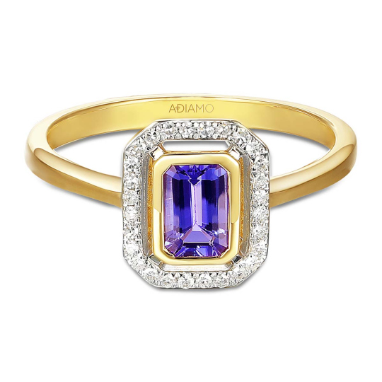 Pierścionek z tanzanitem i diamentami (R36151 Y T): 8
