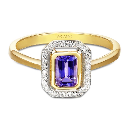 Pierścionek z tanzanitem i diamentami (R36151 Y T): 8