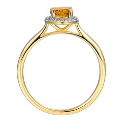 Pierścionek z cytrynem i diamentami (R62900 Y M CT): 14 - zdjęcie: 5