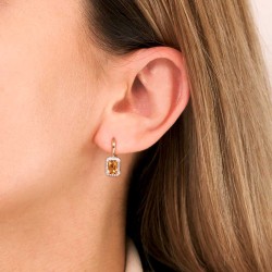 Kolczyki z cytrynami i diamentami (E62904 Y P M CT) - zdjęcie: 3