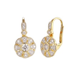 Kolczyki z diamentami (E48534 Y P) - zdjęcie: 2