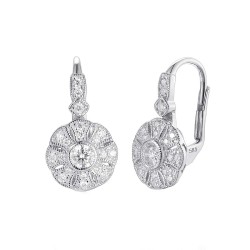 Kolczyki z diamentami (E48534 W P) - zdjęcie: 2