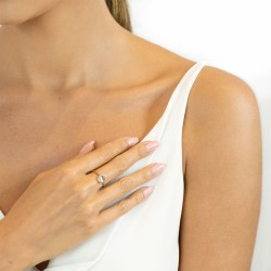 Pierścionek z morganitem i diamentami (R62898 R M MR): 13 - zdjęcie: 3
