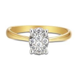 Pierścionek z diamentami (R65971 Y) - zdjęcie: 3