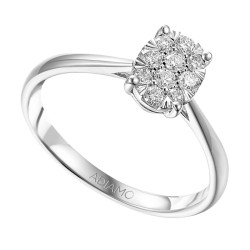 Pierścionek z diamentami (R65971 W) - zdjęcie: 2