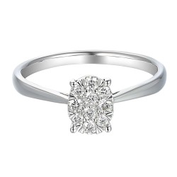 Pierścionek z diamentami (R65971 W) - zdjęcie: 3