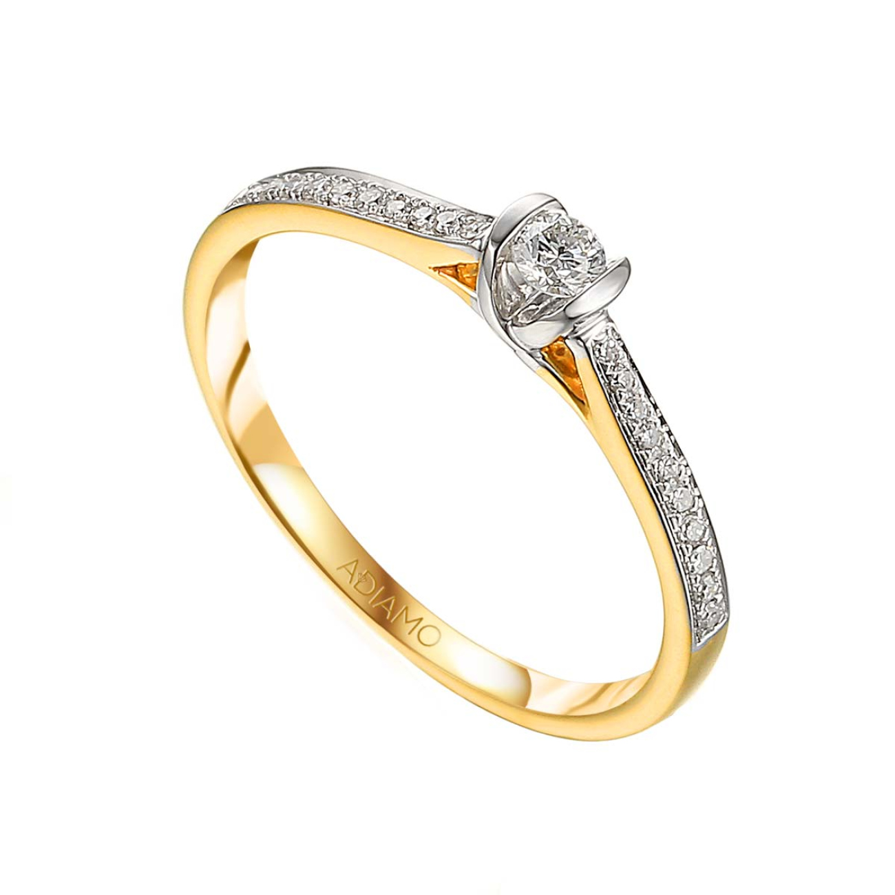 Pierścionek z diamentami (R59012 YW): 10