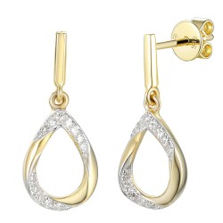 Kolczyki z diamentami (E88152 Y S) - zdjęcie: 2