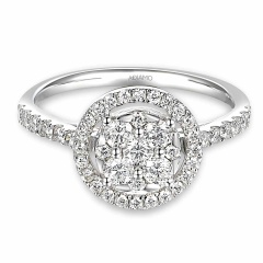 Pierścionek z diamentami (R87696 W)