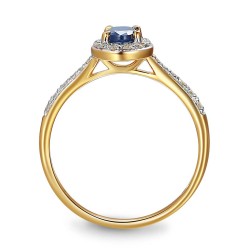 Pierścionek z szafirem i diamentami (R86389 Y SA): 10 - zdjęcie: 4