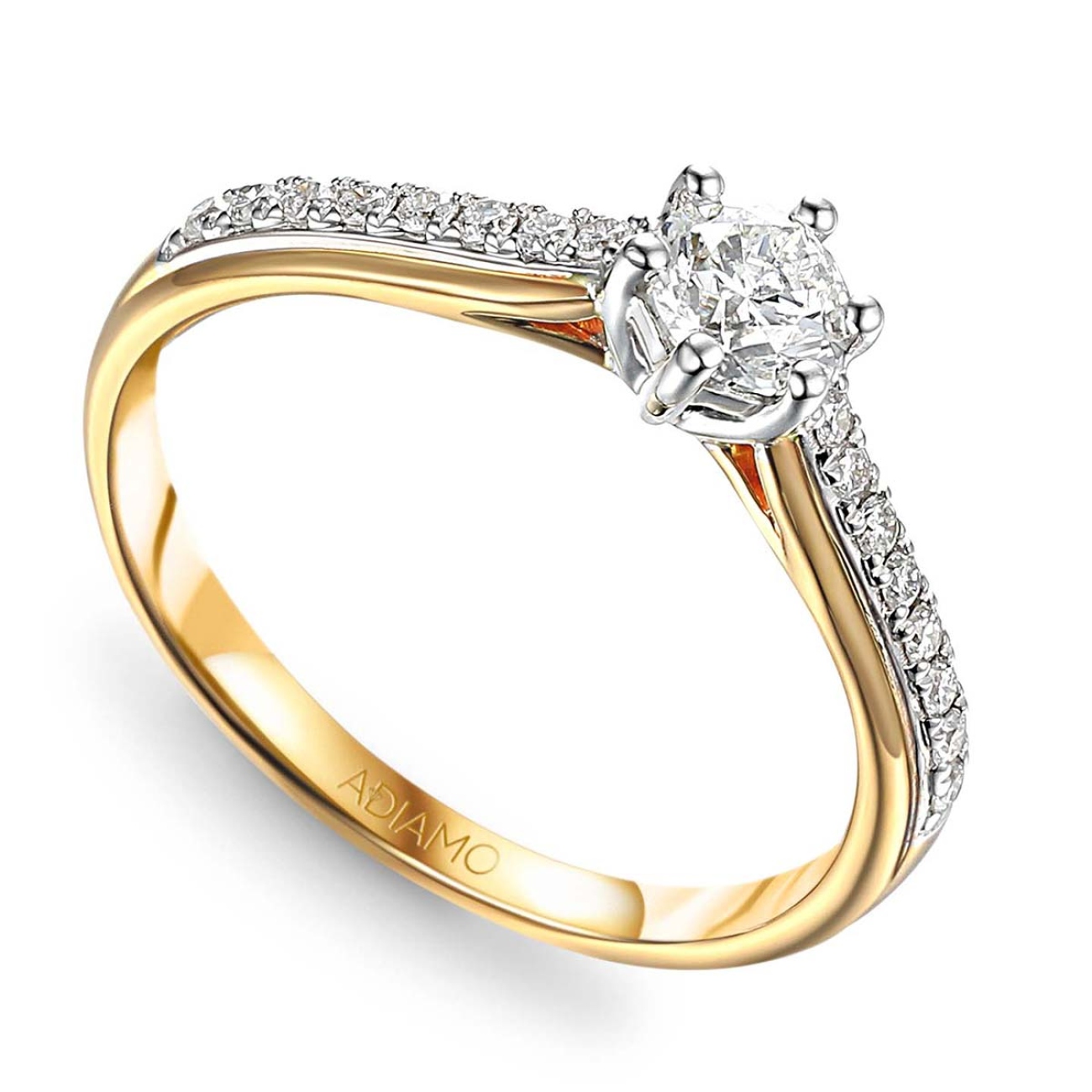 Pierścionek z diamentami (R82732 YW): 10