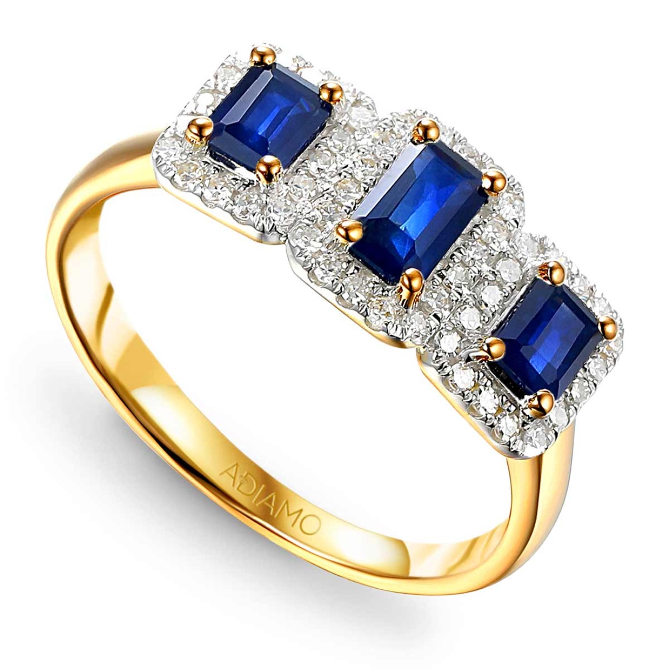 Pierścionek z szafirami i diamentami (R86092 Y SA): 16